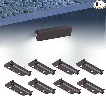 8 Packs 4inch LED 1.8W Hardscape Lighting,12V AC/DC Low Voltage Retaining Wall Light Paver Lighting,5000K Daylight White Outdoor Step Light,50,000 Hours Lifespan