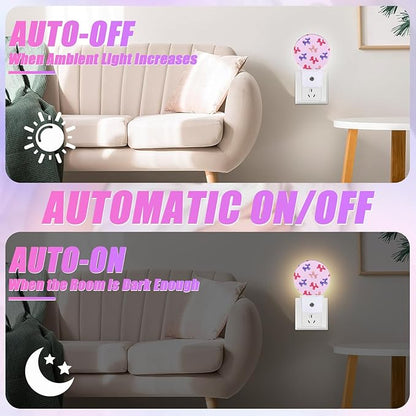 Balloon Puppy Night Light Dog Lover Night Lights LED Lamp Round Plug into Wall Nightlight with Dusk to Dawn Sensor Home Hallway Stairway Kitchen Decor