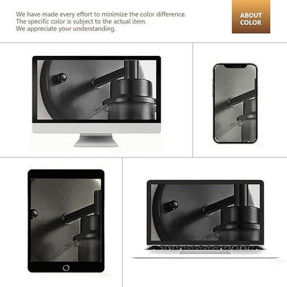 Black Bathroom Vanity Lights, 1-Light Wall Sconce with Glass Globe Shade, Vanity Lighting for Bathroom/Bedroom/Dressing Room, Vertical/Horizontal Mounted, E26 Bulb Base (Bulb Not Included)