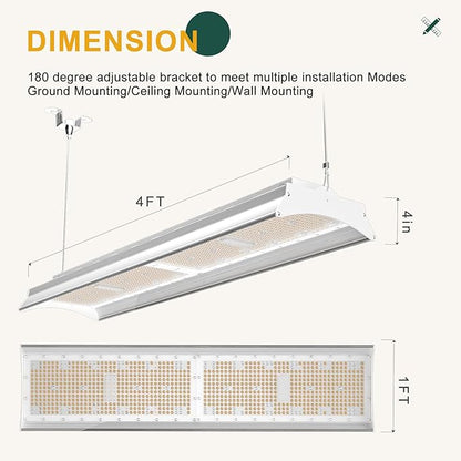 2Pack 500W(576 * 1W LED) LED Commercial Diamond Linear High Bay Light 75000LM [Eqv. 2000W MH],AC100-277V【Driver Equipped】 5000K,Linear Hanging High Bay Light,UL Complied