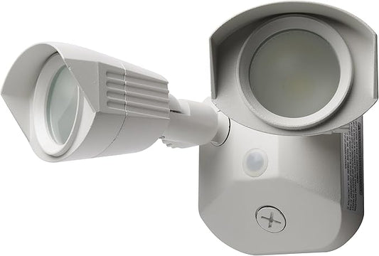 Nuvo 65/216 LED Dual-Head Security Light, 4000K, White