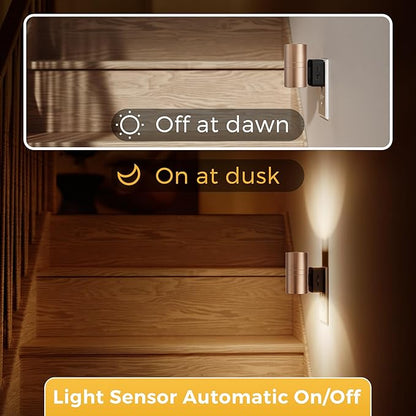 L LOHAS LED Night Light, 2 Pack Night Lights Plug into Wall, Automatic Dusk to Down Nightlight, 3000K Soft White 0-100LM Dimmable Modern Nightlight for Kids Bedroom Hallway