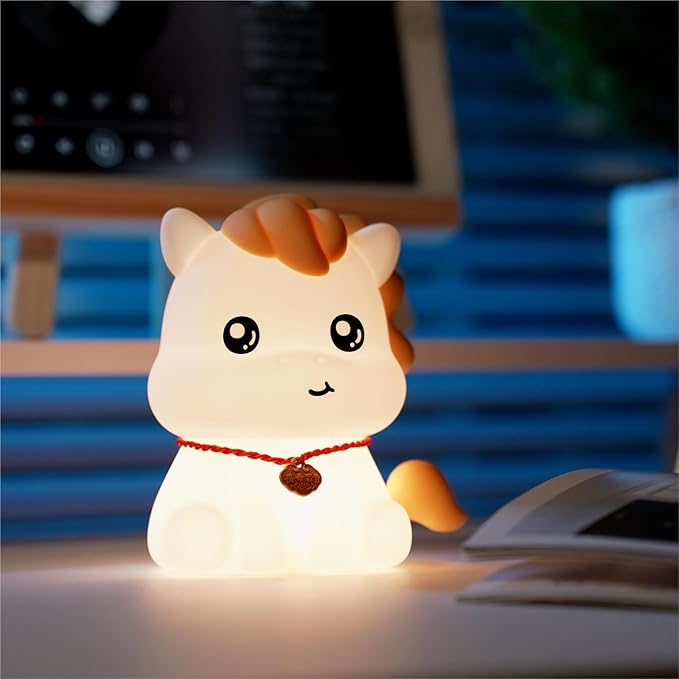 QANYI Horse Night Light, Horse Gifts for Girls, Rechargeable and Dimmable Cute Horse Lamp with Soft Touch, 2026 Christmas Gift Birthday Holiday and White Elephant Gifts for Girls Horse Lover Gift Idea