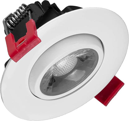 NICOR Lighting 3 inch LED Gimbal Recessed Downlight in White, 2700K (DGD311202KRDWH)