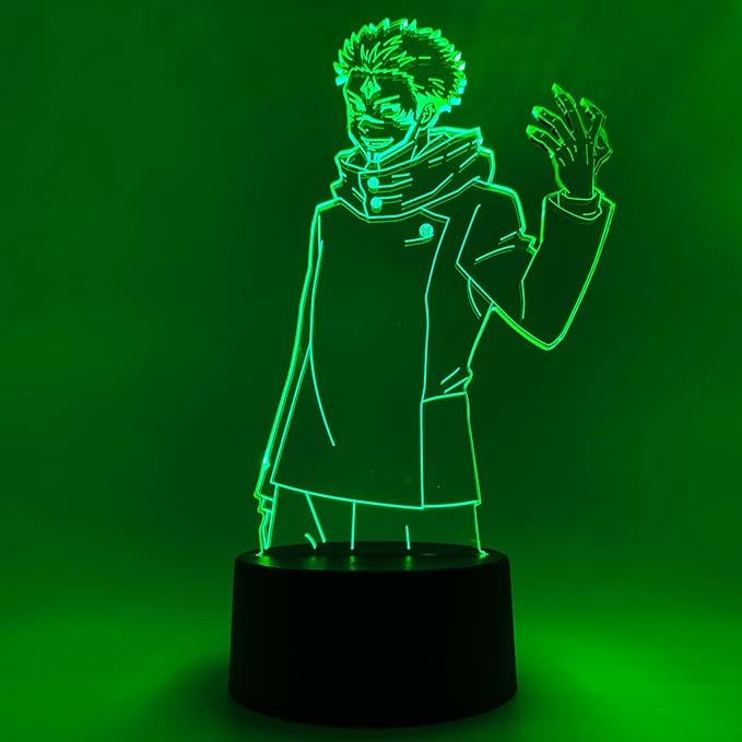Otaku Lamps Jujutsu Kaisen - Ryomen Sukuna Anime Night Light, 16 Color RGB LED – Gift for Otaku