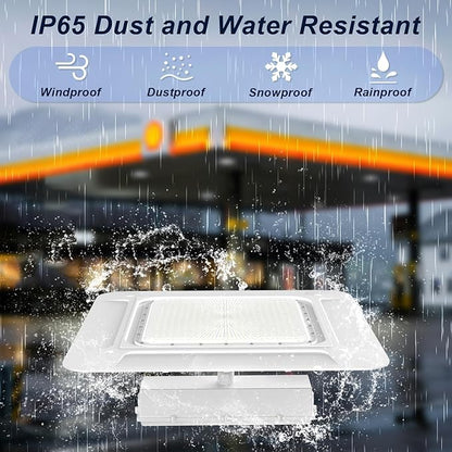 180W LED Canopy Light, 25200LM 5700K Daylight, Surface Mount LED Gas Station Light (750W HID/HPS Equivalent), Commercial Parking Garage Ceiling Lighting, IP65 Waterproof, 100-277VAC, UL Listed
