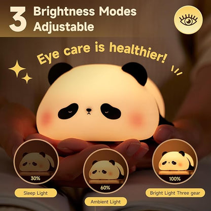 Cute Duck Lamp,Fun Lying Flat Duck Panda Night Light,LED Squishy Animal Novelty Lamp,Toddler Baby Night Light for Kids,Nursery Touch Kawaii Lamp Room/House Décor Nursery Nightlight for Breastfeeding