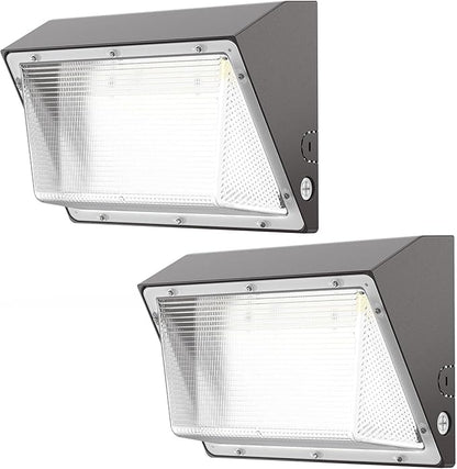 150W LED Wall Pack Lights 2,2500LM Wall Light with Dusk to Dawn Photocell IP65 Waterproof 5000K Outdoor Commercial Security Area Lighting for Garage, Factory, Warehouses 2Pack