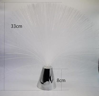 EA 2 pck 13‘’ inch LED Colourful Changing Fibre Fiber Optic Fountain Night Light Calming Lamp Christmas