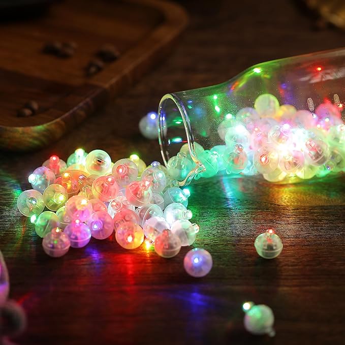 50PCs Mini Led Lights with Hook, Waterproof Round Tiny Led Light for Party Decorations Neon Light for Birthday Party and Wedding Decoration, White