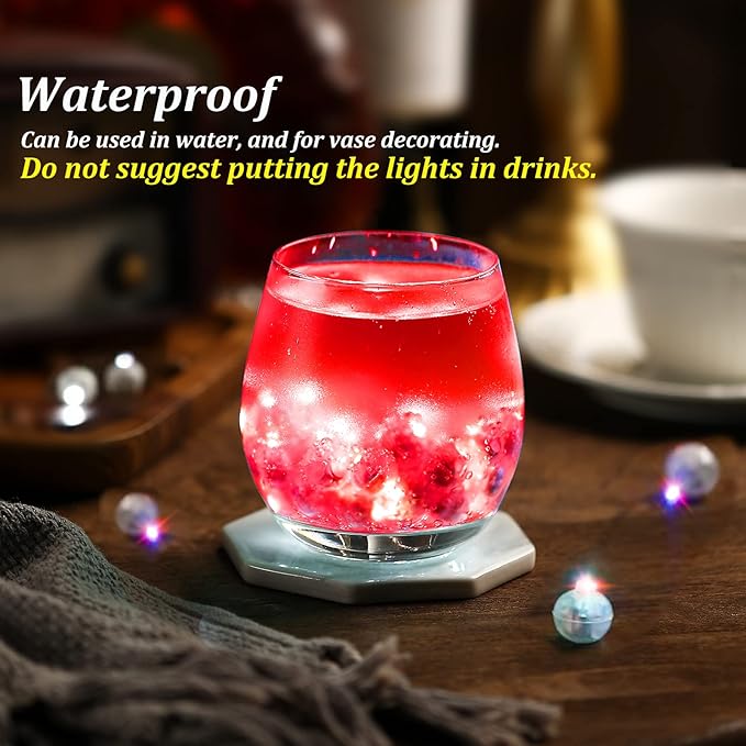 ZGWJ 100PCs Red Balloon Lights Mini, Battery Powered, Long Standby Time Waterproof Tiny Led Round Light for Paper Lantern Balloon Party Easter Eggs Wedding Christmas Halloween Decorations
