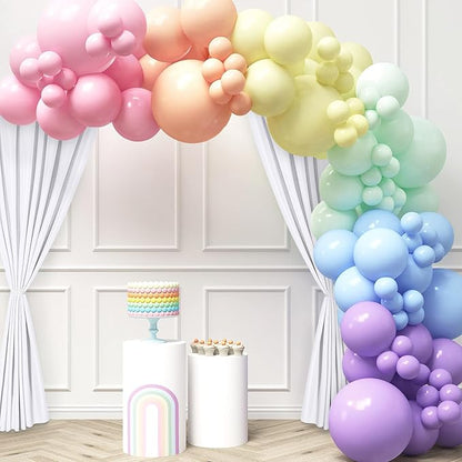DWCN 10x7 FT White Backdrop Curtains for Parties, Photography Backdrop Drapes with Rod Pockets for Wedding Decorations Stage Birthday Family Gatherings, 2 Panels 5ft x 7ft