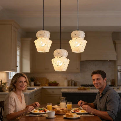 Industrial Pendant Light with Glass Shade Matte Black Pendant Lighting Adjustable Industrial Retro Style Hanging Light,Kitchen Island Farmhouse Pendant Lights Fixtures for Kitchen,Farmhouse