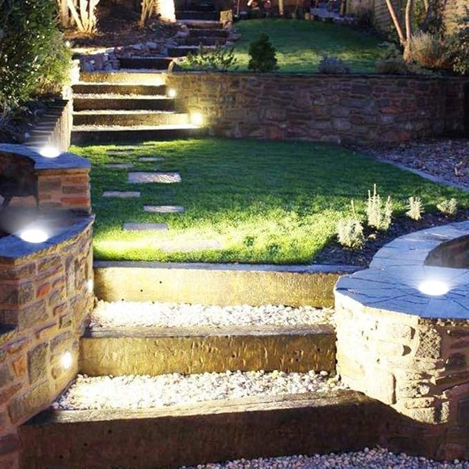 12 Pack 3W Low Voltage Led Landscape Lights,12V/24V AC/DC Well Lights,IP67 Waterproof In Ground Light and Landscape Lighting for Garden,Yard, Driveway, Deck, Step Up Light(Warm White 12 Pack)