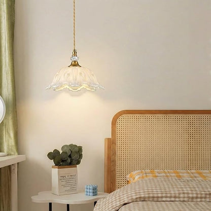 1 Piece Vintage Chandelier Light Fixtures with White Glass Shade, Matte Antique Brass Finish Pendant Light Kitchen Island, Adjustable Hanging Light for Dining Room, Hallway, Living Room, Bedroom