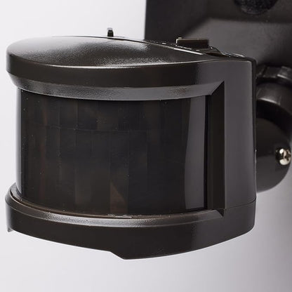 Nuvo 65/219 LED Dual-Head Security Light, 4000K, Motion Sensor, Bronze