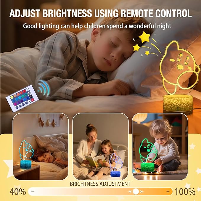 Creative Night Light 3D Lamp Room Decor 16 Colors Changing Gifts for Christmas Birthday