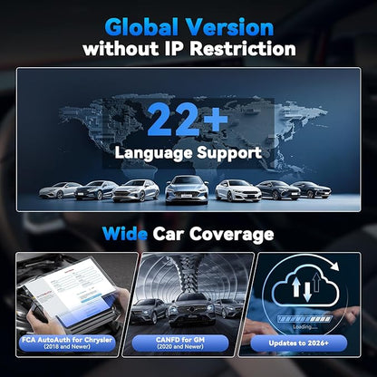 XTOOL D5S OBD2 Scanner with Touchscreen, Code Reader for Cars & Trucks with 16 Resets, Crank Sensor Relearn, Throttle Relearn, EPB, FCA, CAN FD for GM, Engine ABS SRS Transmission Car Diagnostic Tool