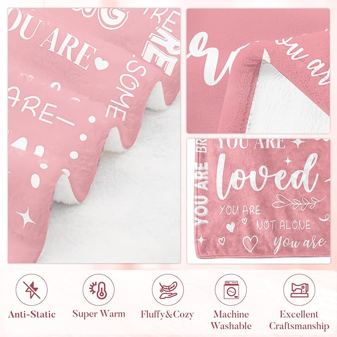 Get Well Blanket Gift for Women, Warm Recovery Blanket for Her, Best Get Well Soon Gifts for Women, Flannel Blankets for Couch, Sofa, Travel, Gifts for Christmas Thanksgiving Day 50x60
