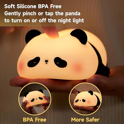 Cute Duck Lamp,Fun Lying Flat Duck Panda Night Light,LED Squishy Animal Novelty Lamp,Toddler Baby Night Light for Kids,Nursery Touch Kawaii Lamp Room/House Décor Nursery Nightlight for Breastfeeding