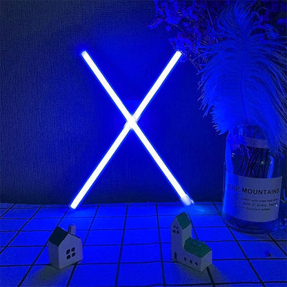 LED Letter Neon Lights - Blue Neon Letters, USB/Battery Powered Signs for Wall, Home, Bar, Party, Wedding