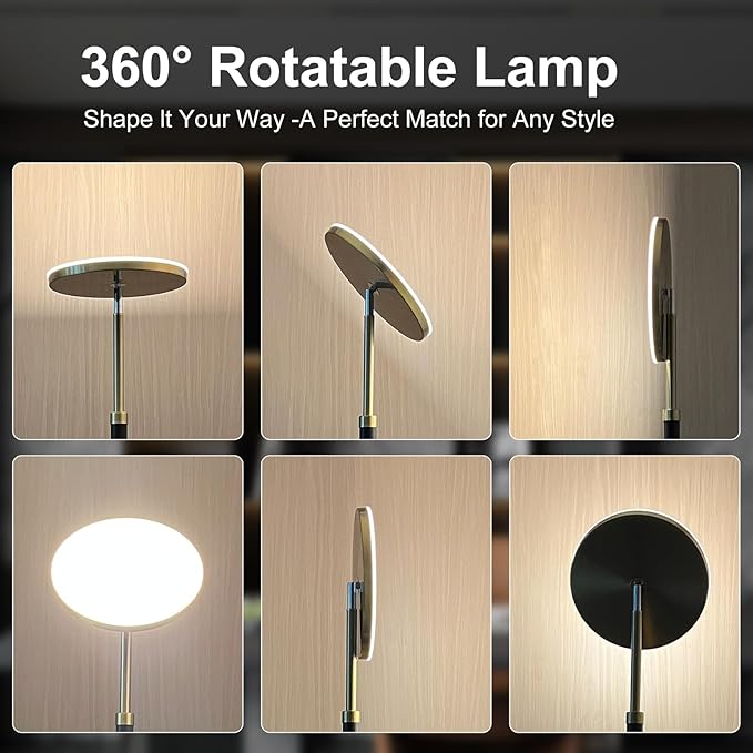 Wood Floor Lamp 30W 3000Lm Super Bright LED Wooden Floor Lamp, Remote Control 69" Tall Standing Lamp Stepless Dimming & Color Temperature Adjustable, Modern Torchiere Lamp for Bedroom, Office Walnut