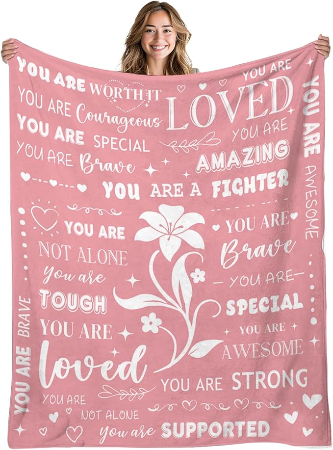 Get Well Blanket Gift for Women, Warm Recovery Blanket for Her, Best Get Well Soon Gifts for Women, Flannel Blankets for Couch, Sofa, Travel, Gifts for Christmas Thanksgiving Day 50x60