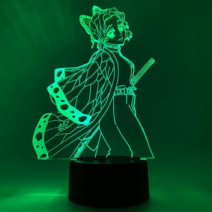 Otaku Lamps Demon Slayer - Shinobu LED Anime Night Light, 16 Color RGB LED – Gift for Otaku