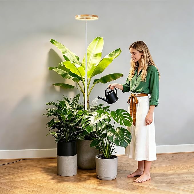 Grow Lights for Indoor Plants,LPMZMBL Indoor Plant Light,80 LEDs Full Spectrum Plant Lights for Indoor Growing with 6/12/16H Timer-WG1