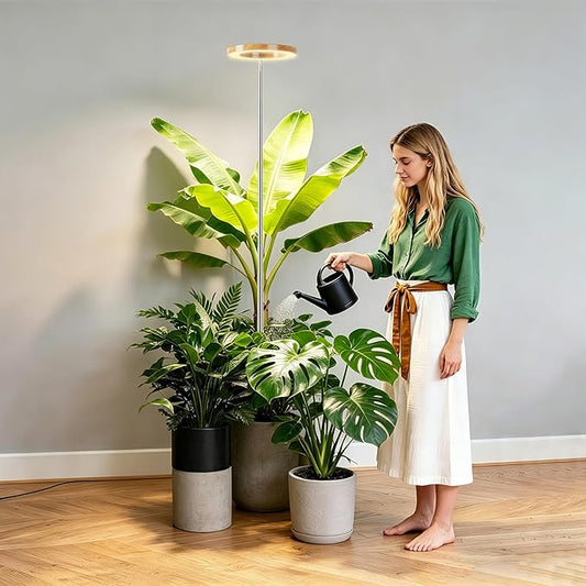Grow Lights for Indoor Plants,LPMZMBL Indoor Plant Light,80 LEDs Full Spectrum Plant Lights for Indoor Growing with 6/12/16H Timer-WG1