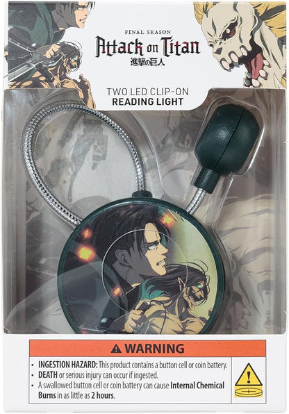 WITHit Clip On Book Light – Dimmable LED Reading Light for Books and eBooks, Reduced Glare, Portable, Cute Bookmark Light for Kids & Adults, Batteries Included (Levi, Attack on Titan)