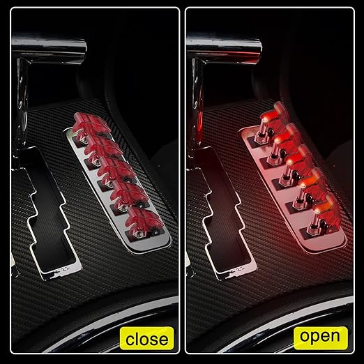 Nilight 5PCS12V LED Toggle Switch Heavy Duty 20A SPST ON Off 3 Pin Rocker for Automotive Cars Trucks Boats Racking