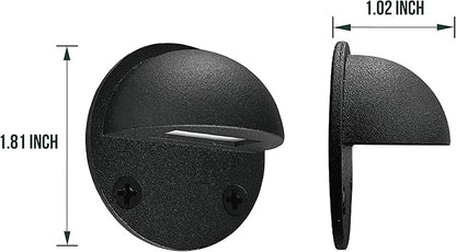 GKOLED 8-Pack Low Voltage LED Deck Lights, Mini Size Eyelid Step Lights with 0.8W Integrated LED Chips, IP65+ Rated Waterproof for Outdoor, 3000K, Die-cast Aluminum with Black Powder Coated Finish