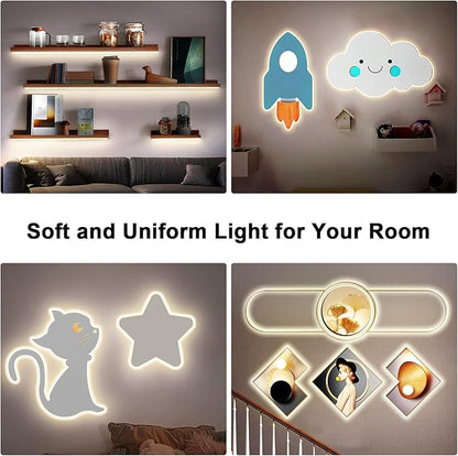 Tatazone White COB Led Strip Lights Max with RF Remote, 16.4ft 3000K CRI93+ Dimmable Ultra Bright Warm White COB Light Strip, Adhesive Indoor COB Led Lights for Living Room, Shelf, Cabinet