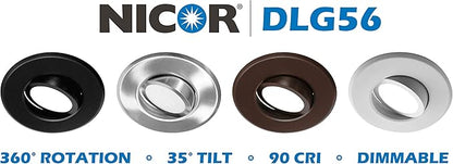 NICOR Lighting DLG56-10-120-3K-OB LED Downlights, Oil-Rubbed Bronze