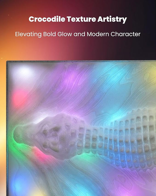 Nobiggie Crocodile Texture RGB Ambient Lighting, Artistic Color Changing LED Mood Light, Decorative Accent Light for Bedroom, Living Room & Modern Home Decor