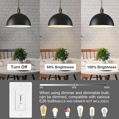 Black Pendant Lights Kitchen Island 3 Pack, 11.8" Modern Black and Gold Pendant Light Fixtures Dome Farmhouse Hanging Lights for Sink Dining Room Hallway Entryway