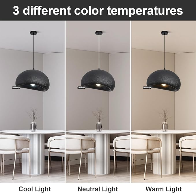 19.7in Wabi Sabi Pendant Light, Kitchen Island Lighting Fixture Ceiling Mount Japanese Lamp Japandi Chandelier for Dining Living Room Hallway Bedroom Restaurant Hanging Lamp, Black 1 Pack