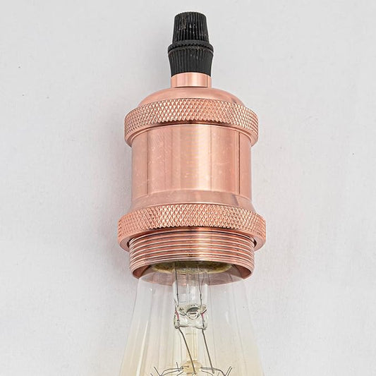 Kiven H-Type Wire Track LightPendants, 48 Inch Cord Length Black Weave Rope, Restaurant DecorativePendant Light Industrial Pendant Lamp 3 Pack,Bulb Not Included（Rose Gold）