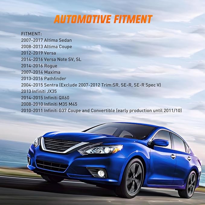 Nilight Fog Light Compatible with 2007 2008 2009 2010 2011 2012 2013 2014 2015 2016 2017 2018 2019 Nissan Altima Versa Note Maxima Pathfinder Infiniti QX60 M35 M45 G37 JX35