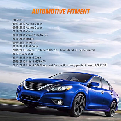 Nilight Fog Light Compatible with 2007 2008 2009 2010 2011 2012 2013 2014 2015 2016 2017 2018 2019 Nissan Altima Versa Note Maxima Pathfinder Infiniti QX60 M35 M45 G37 JX35