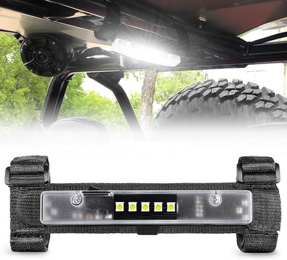 UTV Dome Light, Muto-Beam Roll Bar Mount for UTV Interior Lights Battery Powered Operated Pod Universal Roll Bar Light Utility Accessories for UTVs Truck SXS Off-Road Pickup Boat Closet Cabinet