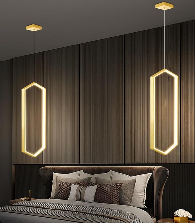 Ring Dimmable Pendant Lighting Adjust LED Mini Chandelier Ceiling Light Fixtures for Kitchen Island Dining Room Living Room Bedroom Hallway Gold