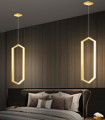 Ring Dimmable Pendant Lighting Adjust LED Mini Chandelier Ceiling Light Fixtures for Kitchen Island Dining Room Living Room Bedroom Hallway Gold
