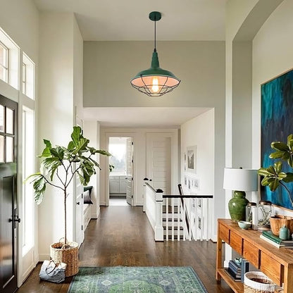 Farmhouse Green Pendant Light, 3 Packs 10.5 inch, Modern Pendant Lighting, Kitchen Pendant Lights, Industrial Pendant Light, Pendant Lights Kitchen Island for Bedroom, Living Room, Bar