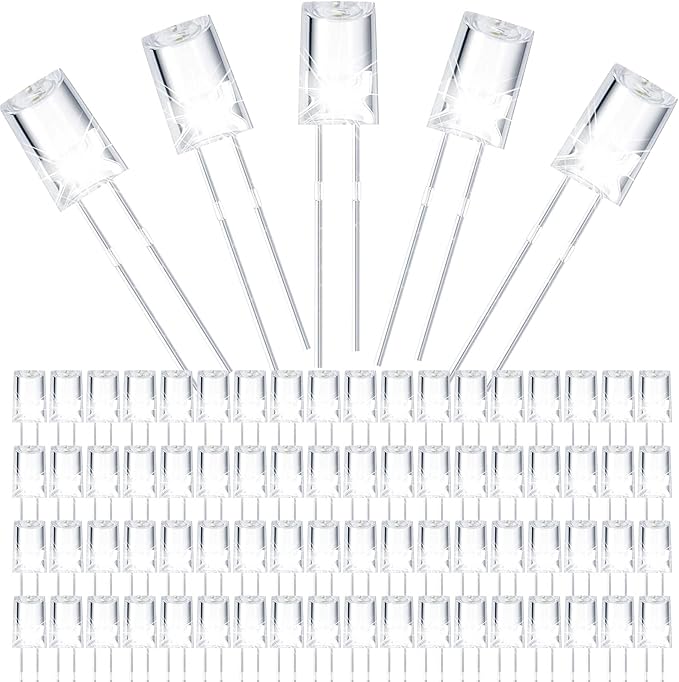 Mudder 400 Pcs Valentines LED 5mm String Lights Mini Replacement Bulb Energy Efficient LED Wire Light Set Connectable Home Decor Bulb for Festival Patio Garden Christmas Wedding Holiday(Cold White)