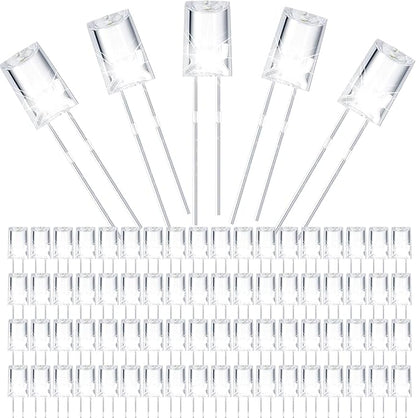 Mudder 400 Pcs Valentines LED 5mm String Lights Mini Replacement Bulb Energy Efficient LED Wire Light Set Connectable Home Decor Bulb for Festival Patio Garden Christmas Wedding Holiday(Cold White)