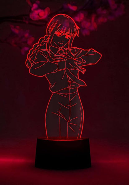 Otaku Lamps Makima Chainsaw Man – Anime Lamp Figure Night Light, 16 Color RGB LED – 3D Anime Room Décor Gift for Otaku