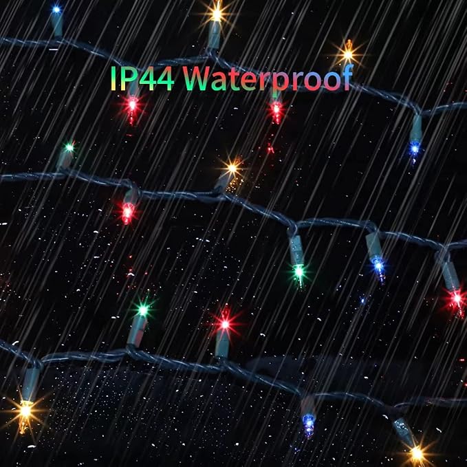 Green Wire,Multicolor,Incandescent Bulb 100 Mini String Lights for Indoor Christmas Tree Garland Birthday Wedding Party Festival Easter Decoration