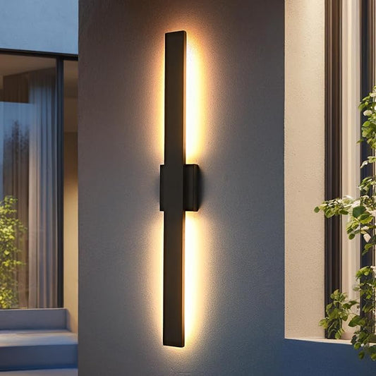 40.1inch Long Outdoor Modern LED Wall Light, Waterproof IP65 Warm White Led Wall Mount Lighting Fixture Black Outdoor Wall Sconces Outside Lights for House Garage Front Door Patio 1Pack